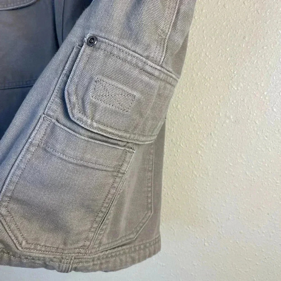 Duluth Trading Co Mens Size 44x9” Canvas Cargo Shorts Cotton Carpenter Khaki Tan - Picture 5 of 10